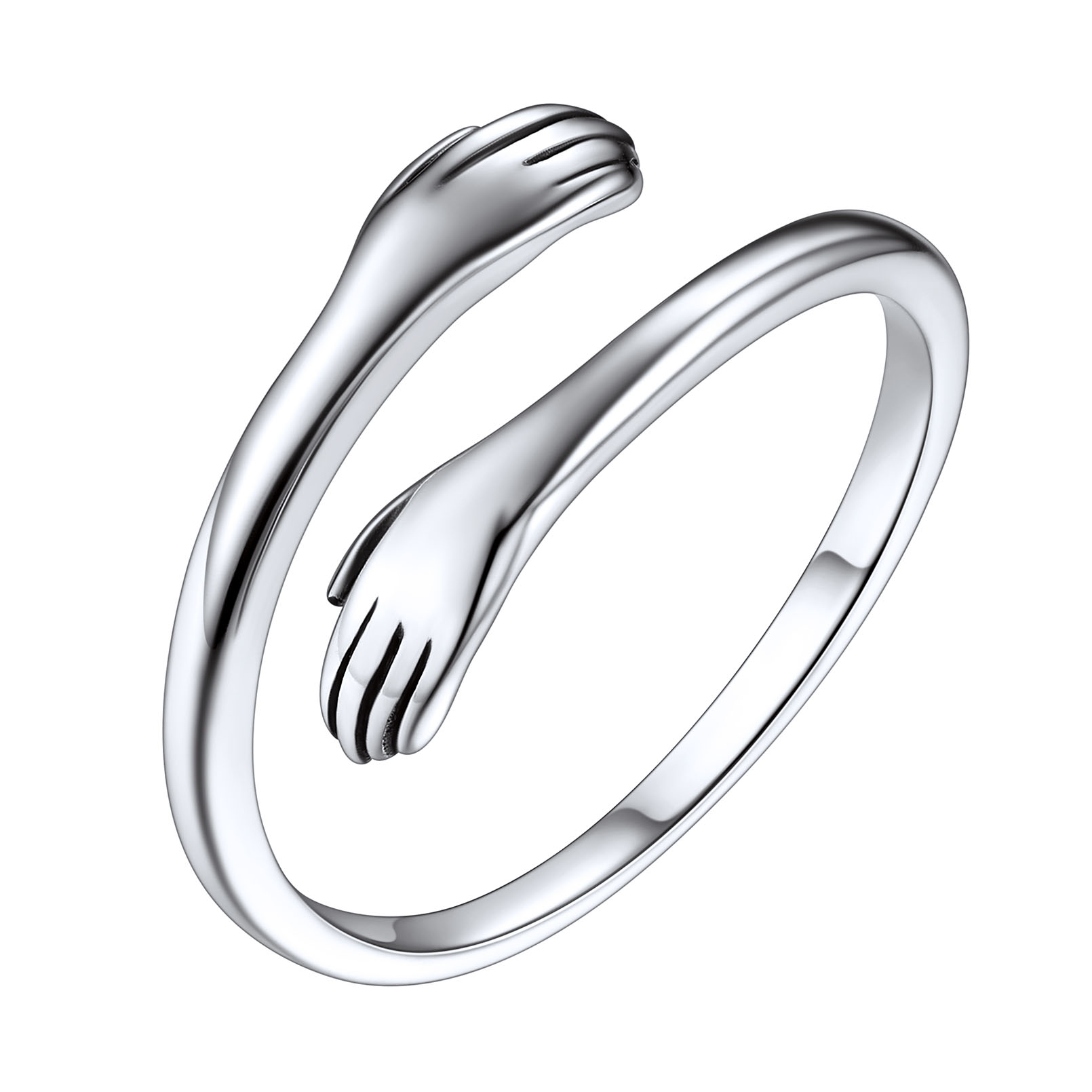 Minimalist Hug High Polish Adjustable Ring