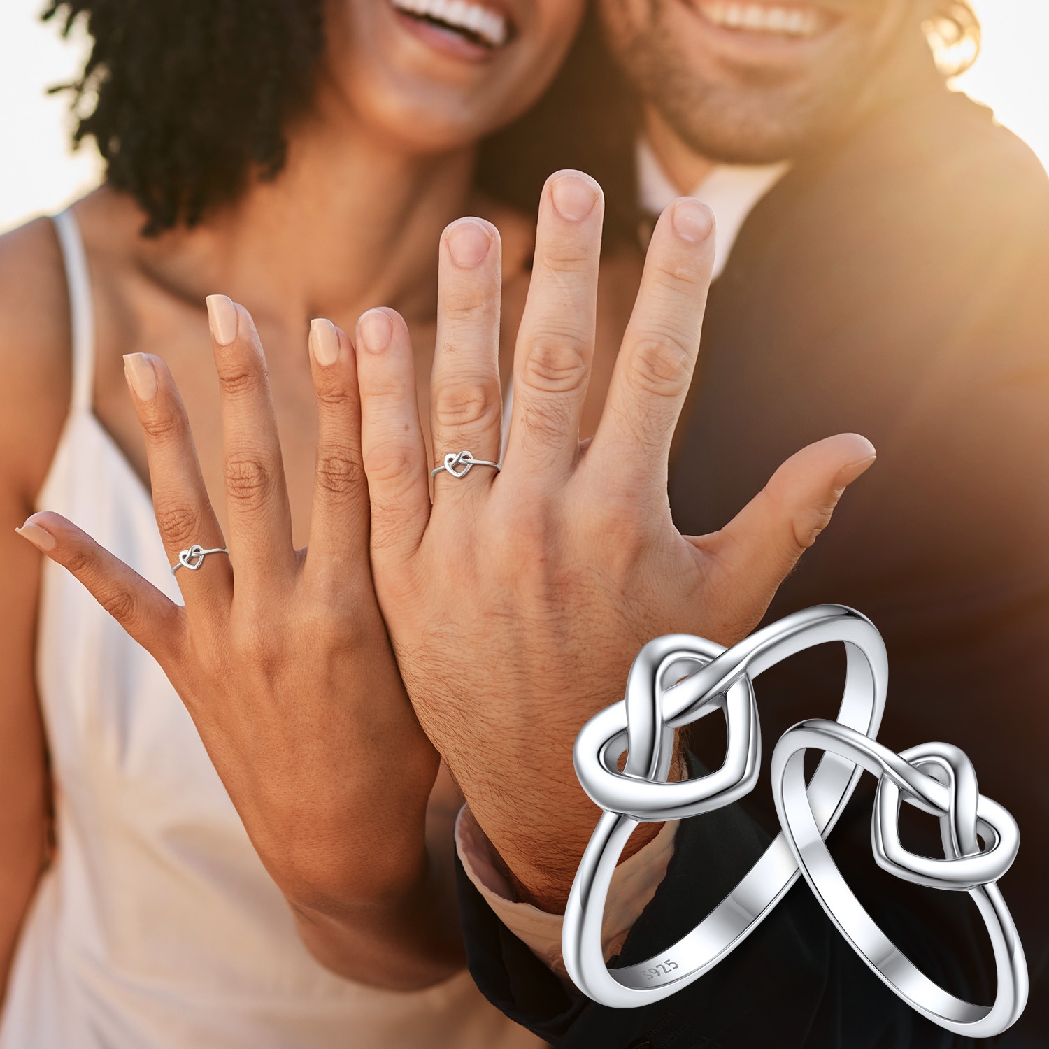 Love Celtic Knot Wedding Band Rings