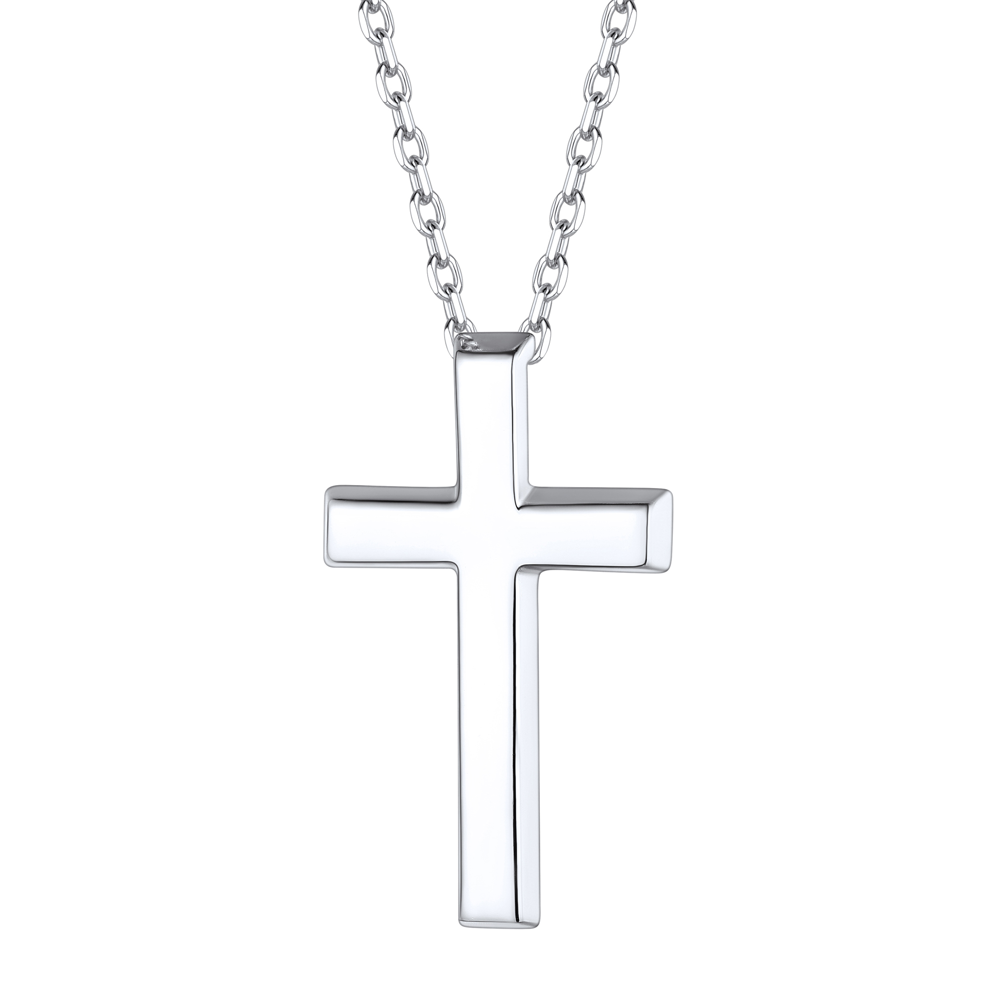 Cross Pendant Necklace in Silver