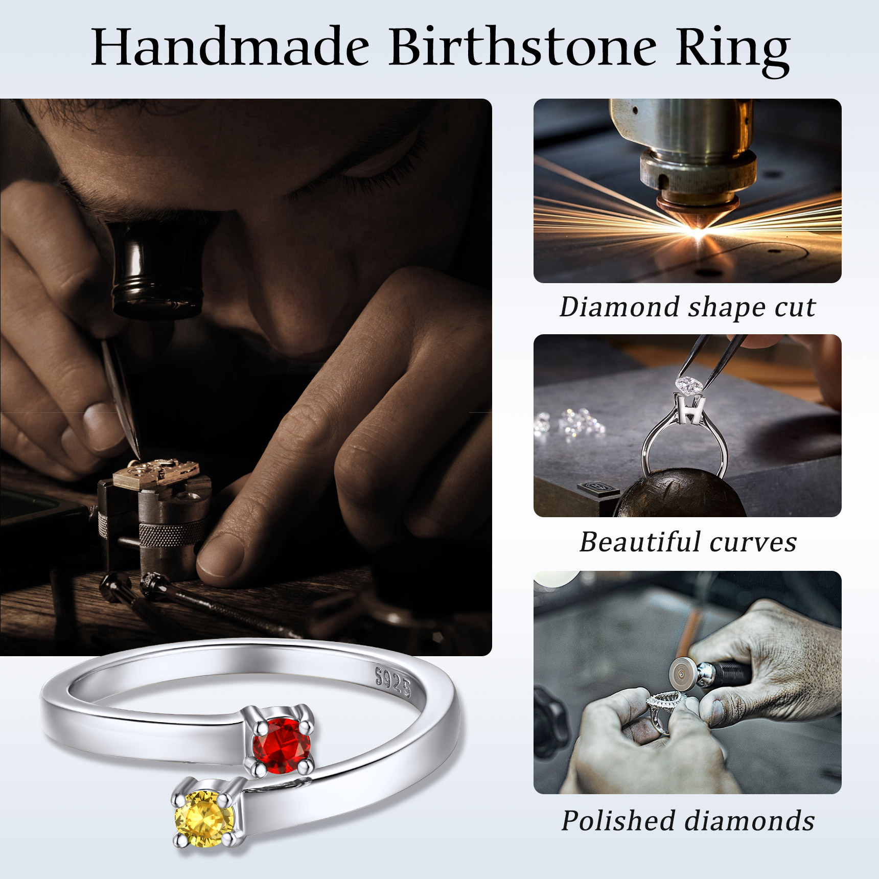 Custom Birthstone Ring for Her