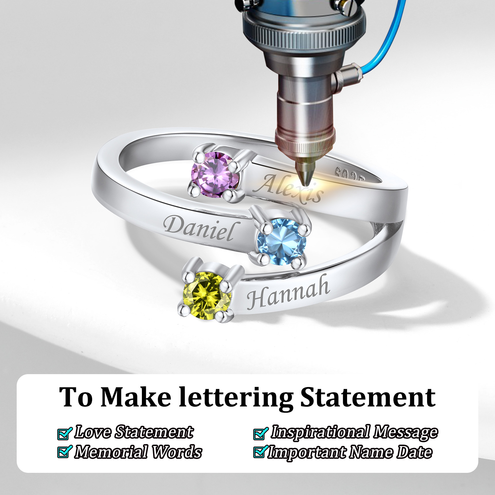 Custom Birthstone Ring for Her