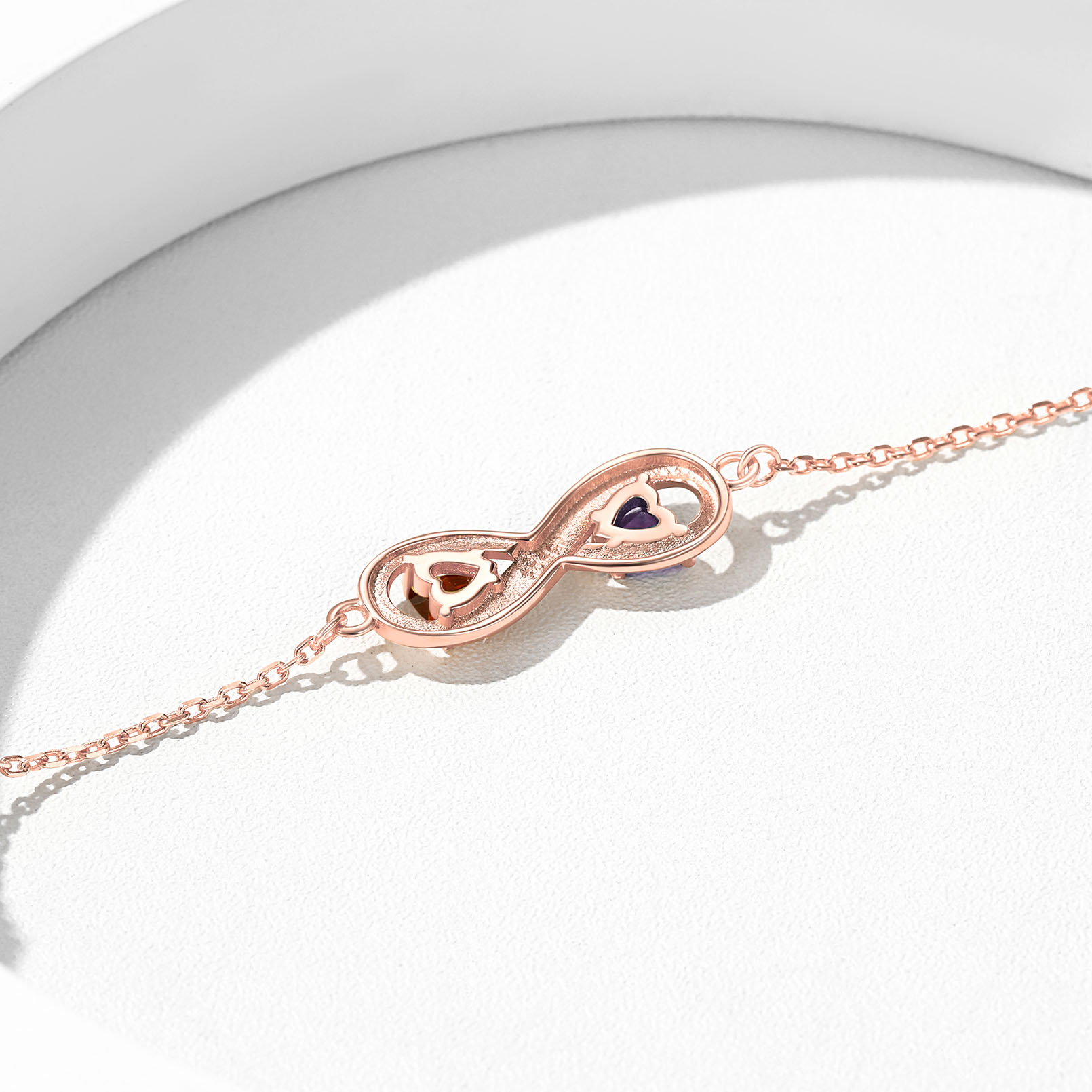 Custom Infinity Birthstone Bracelet For Her