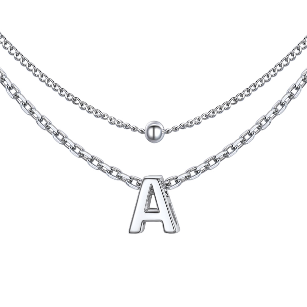 Dainty Layered Initial Necklace
