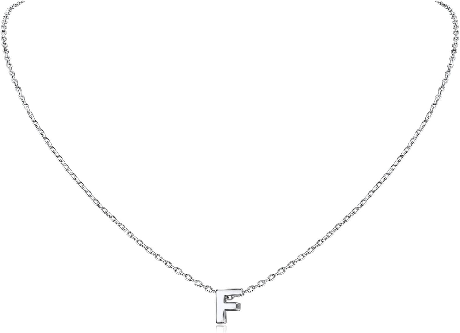 Initial Dainty Necklace for women, silver jewelry, A to Z  jewelry, gift idea