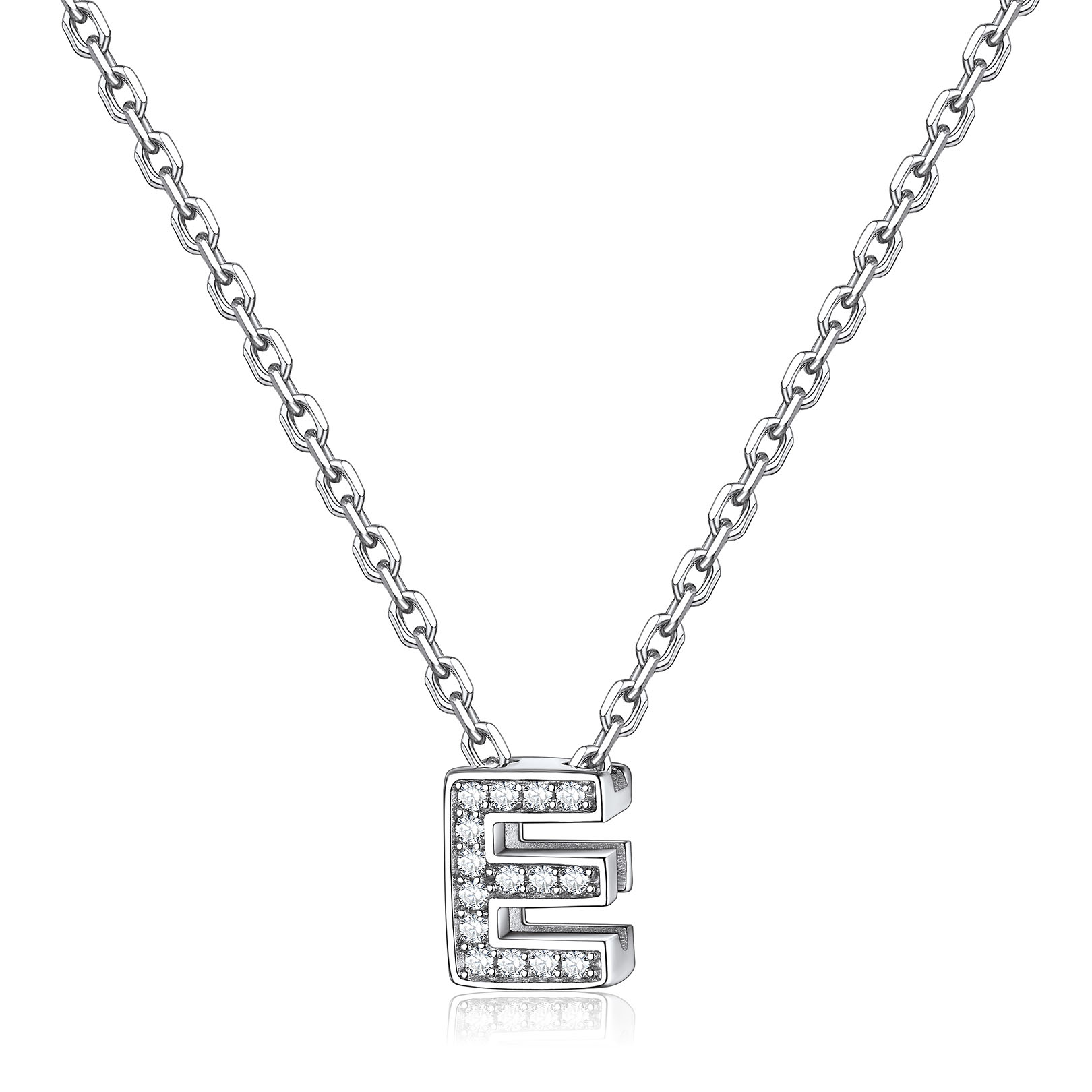 Dainty Cubic Zirconia Initial Necklace