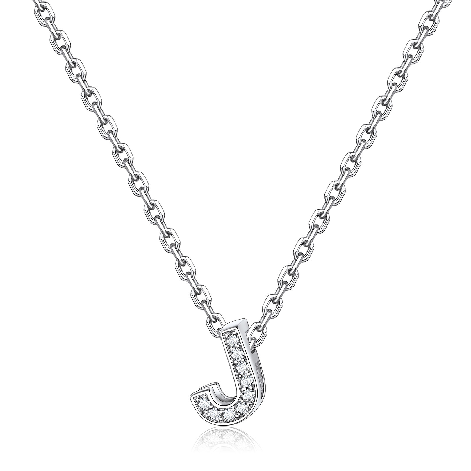 Dainty Cubic Zirconia Initial Necklace