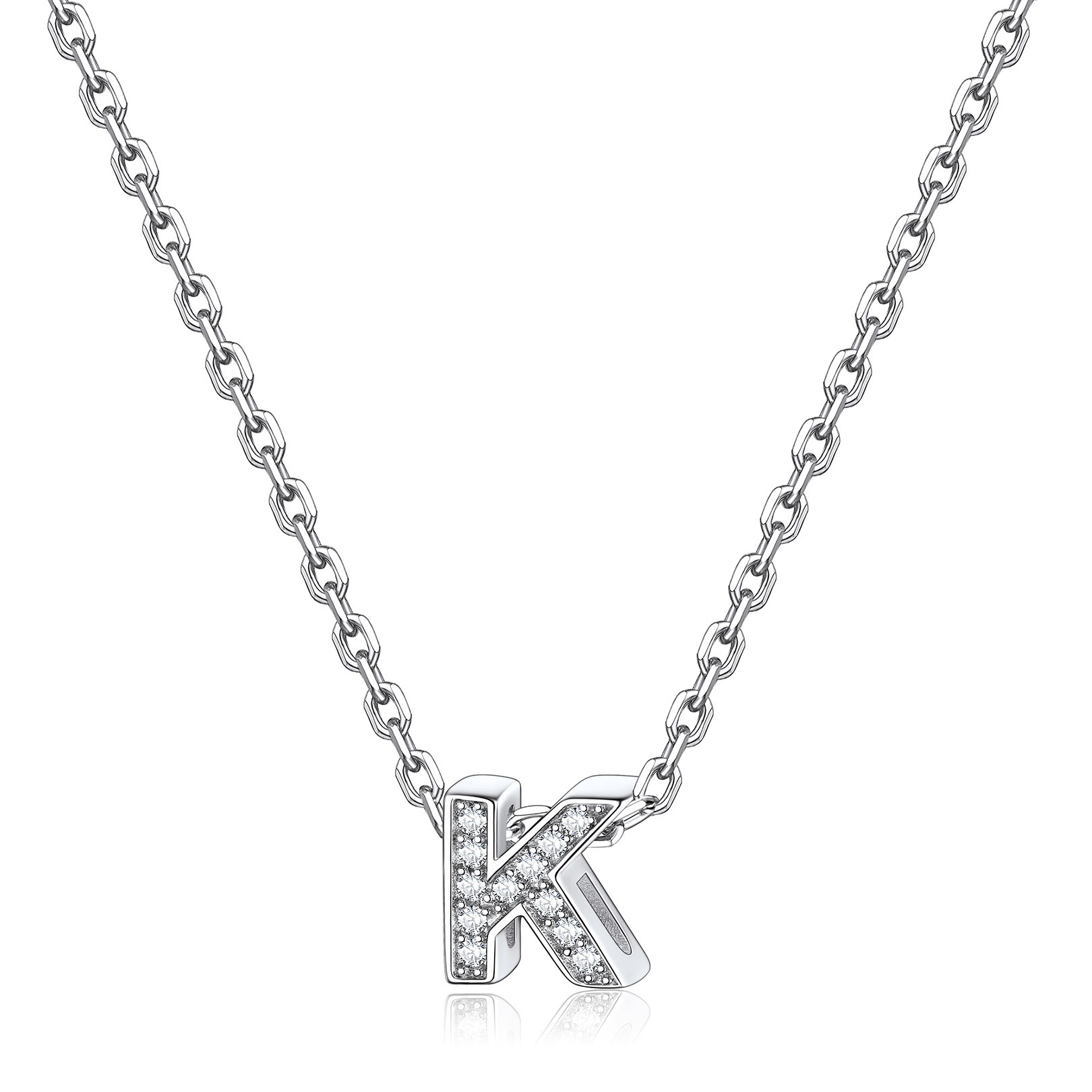 Dainty Cubic Zirconia Initial Necklace