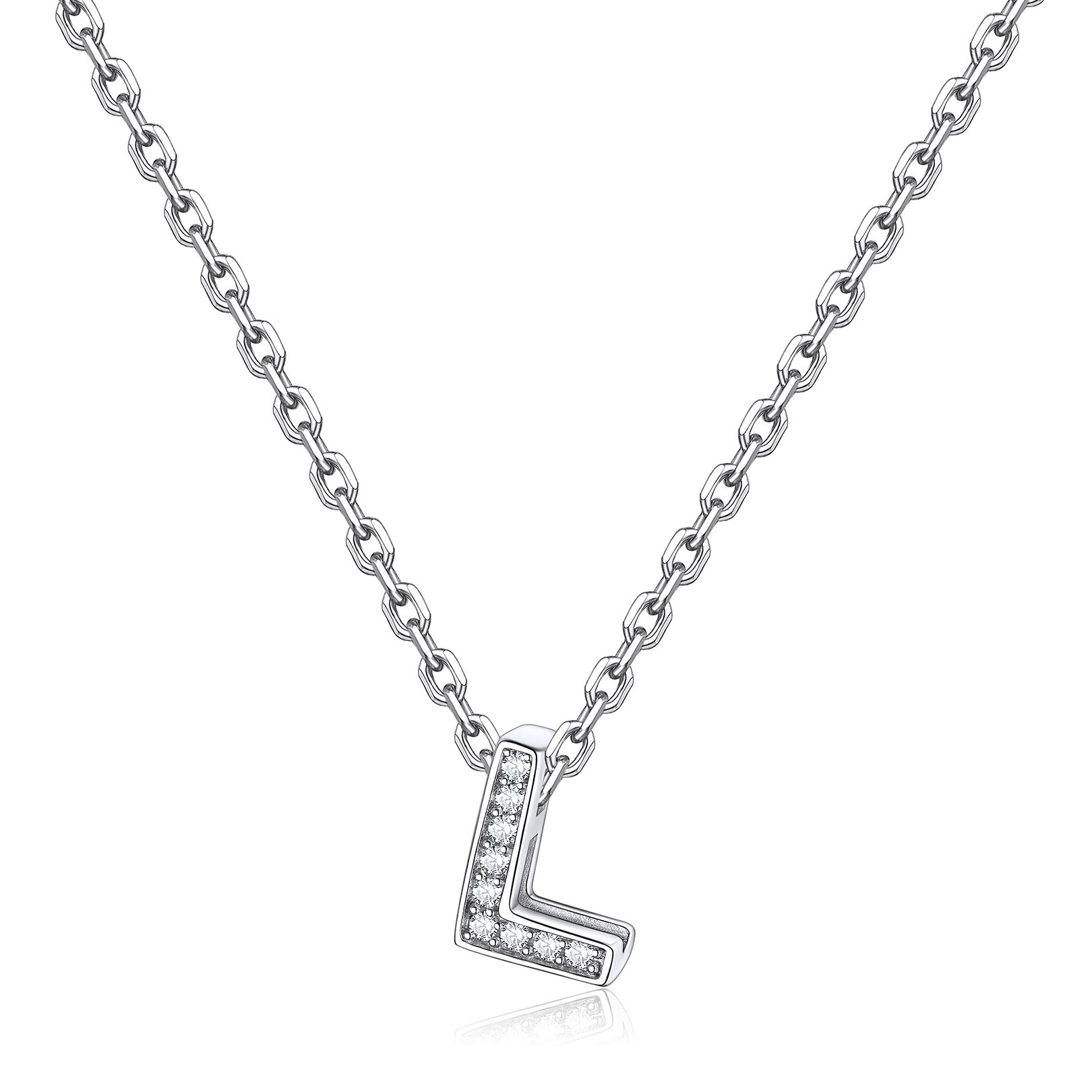Dainty Cubic Zirconia Initial Necklace