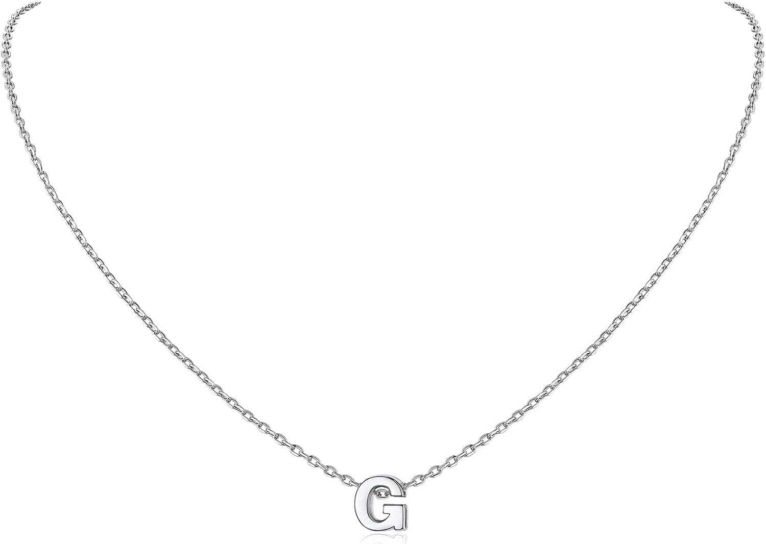 Initial Dainty Necklace for women, silver jewelry, A to Z  jewelry, gift idea