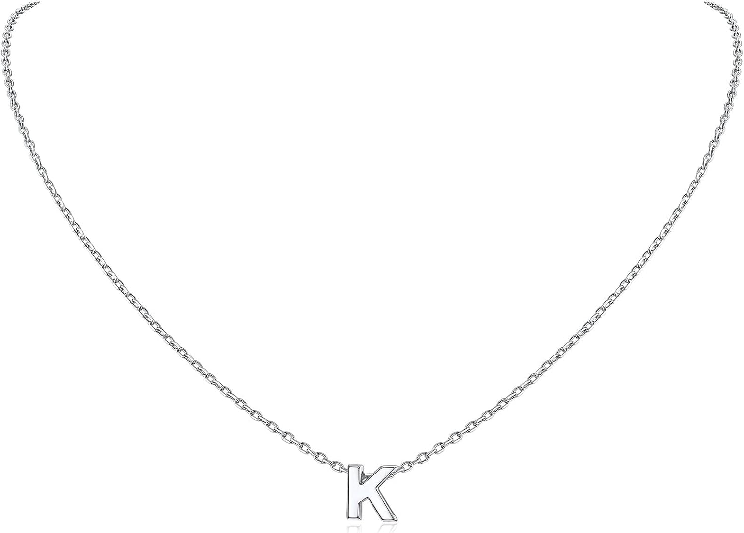 Initial Dainty Necklace for women, silver jewelry, A to Z  jewelry, gift idea