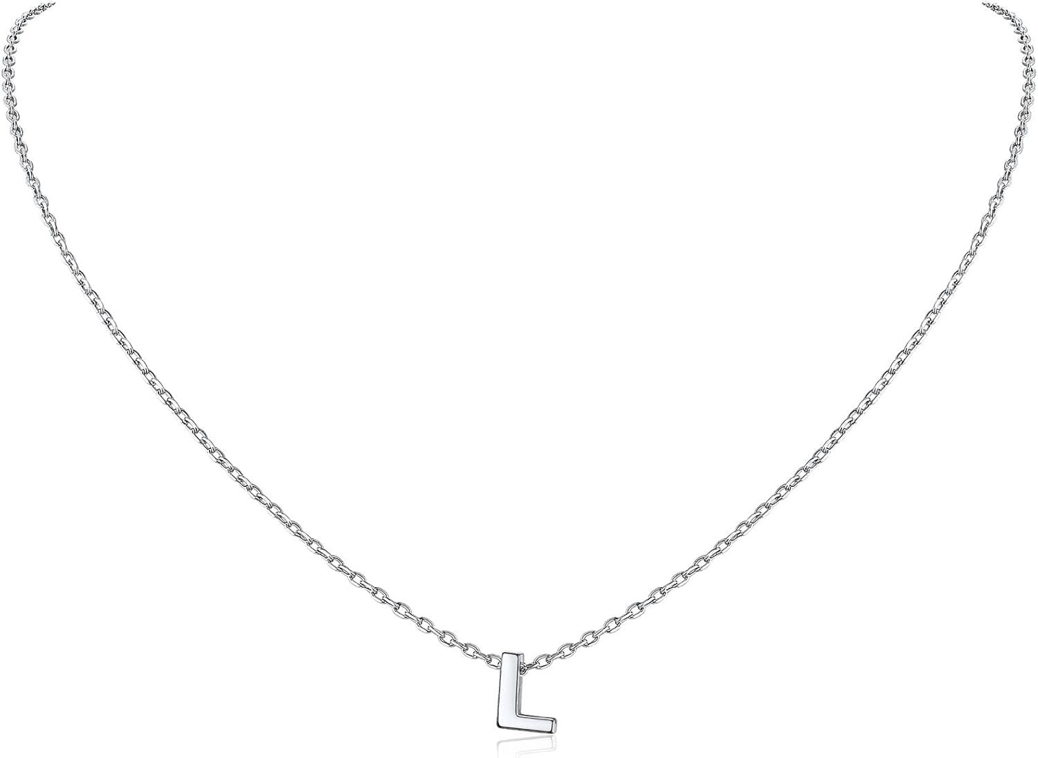 Initial Dainty Necklace for women, silver jewelry, A to Z  jewelry, gift idea