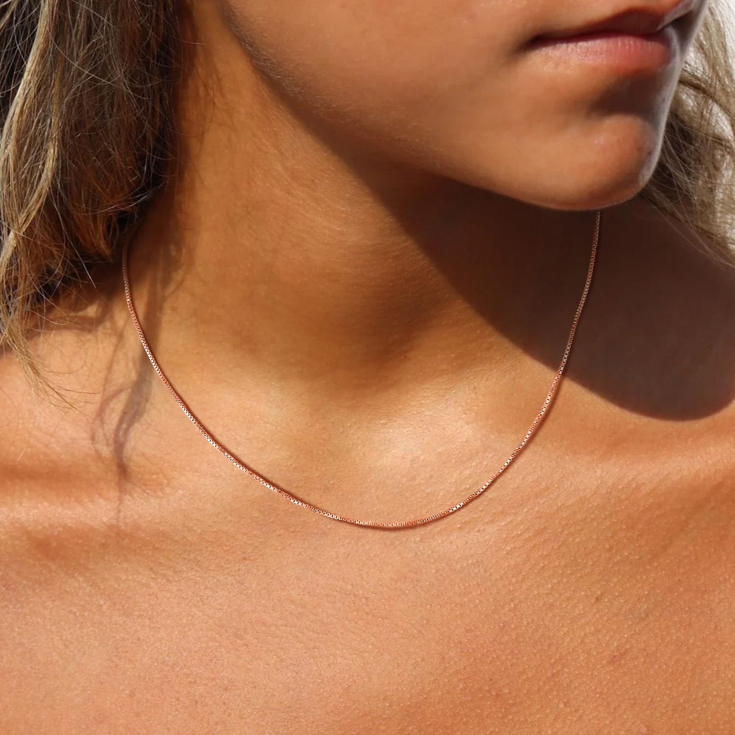 Thin Silver Cable Chain Necklace