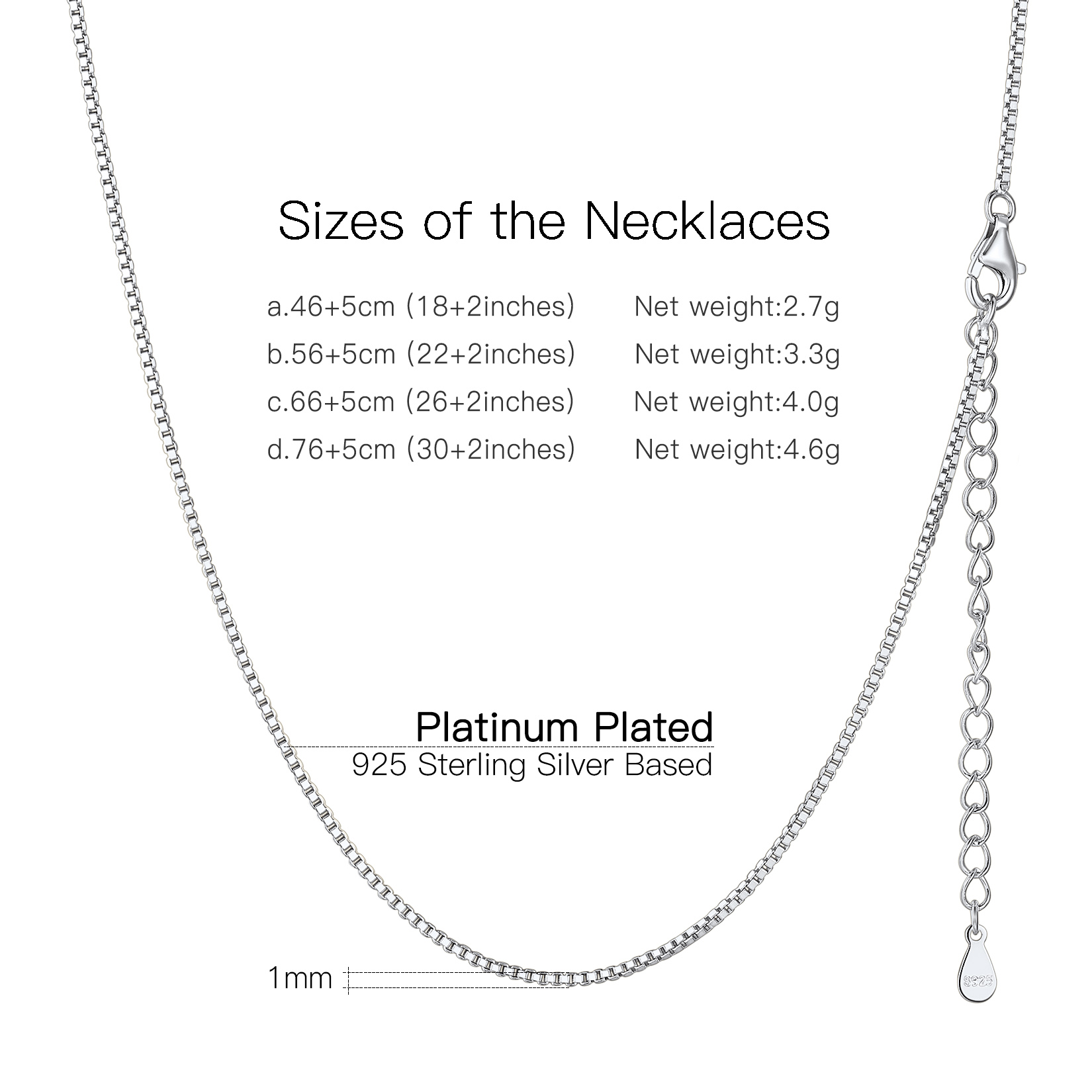 Sterling Silver ChicSilver Thin Silver Cable Chain Necklace in Different Size