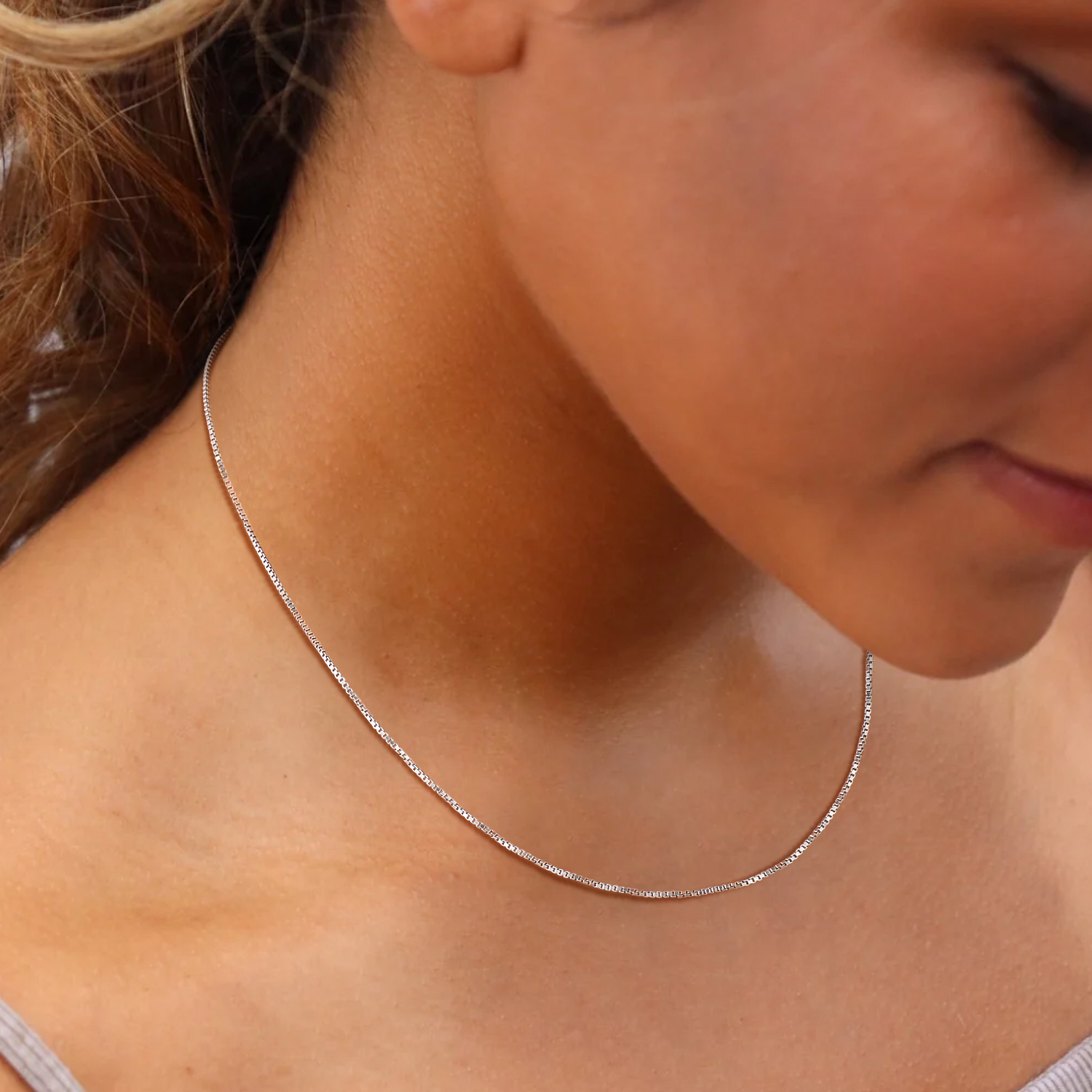 Thin Silver Cable Chain Necklace for Women, Ladies, Men, Mother, Father, Friends, girlfriend, boyfriend, teenager, husband