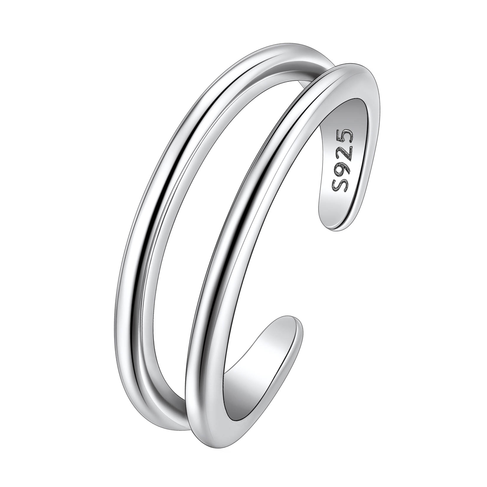 Minimalist Thin Band Open Toe Rings 