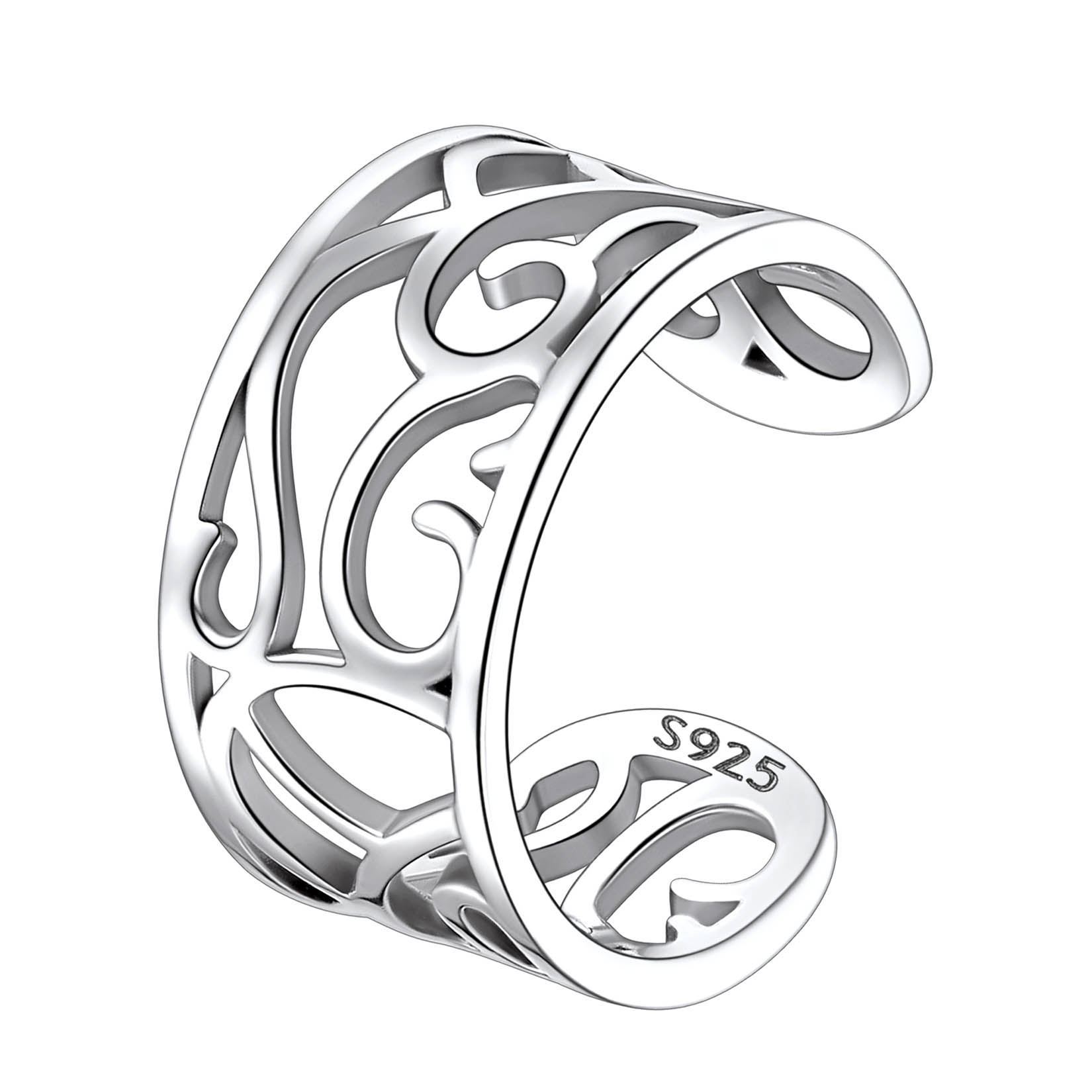 Simple Hollow Celtic Knot Adjustable Toe Band Ring 