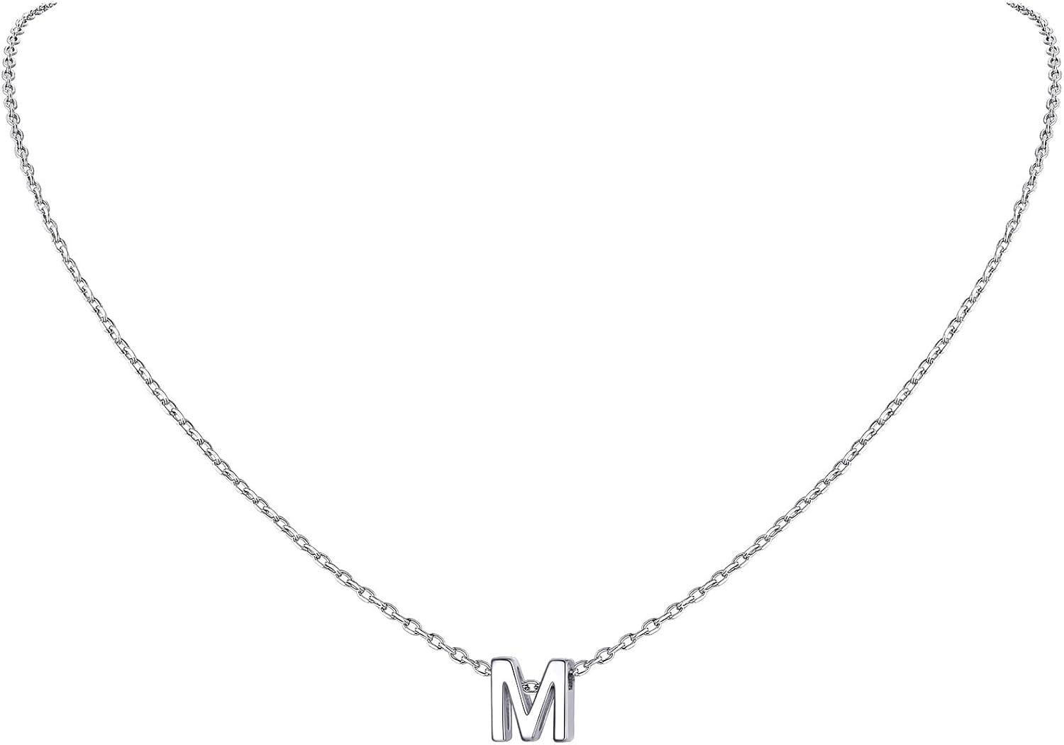 Initial Dainty Necklace for women, silver jewelry, A to Z  jewelry, gift idea