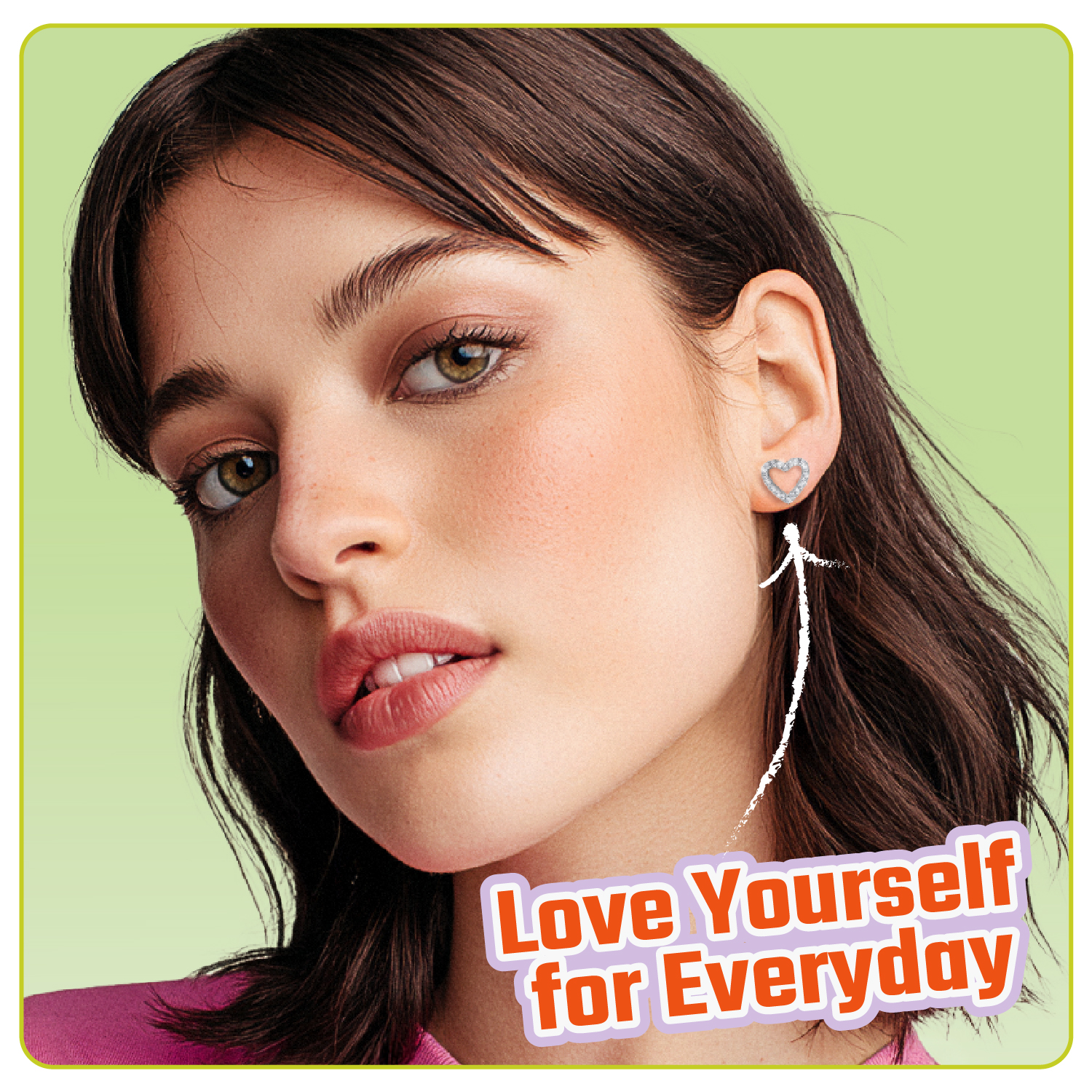 Hypoallergenic Hollow Heart Cubic Zirconia Stud Earrings for Women