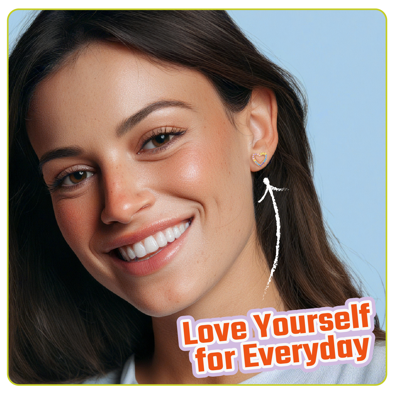 Hypoallergenic Hollow Heart Cubic Zirconia Stud Earrings for Women