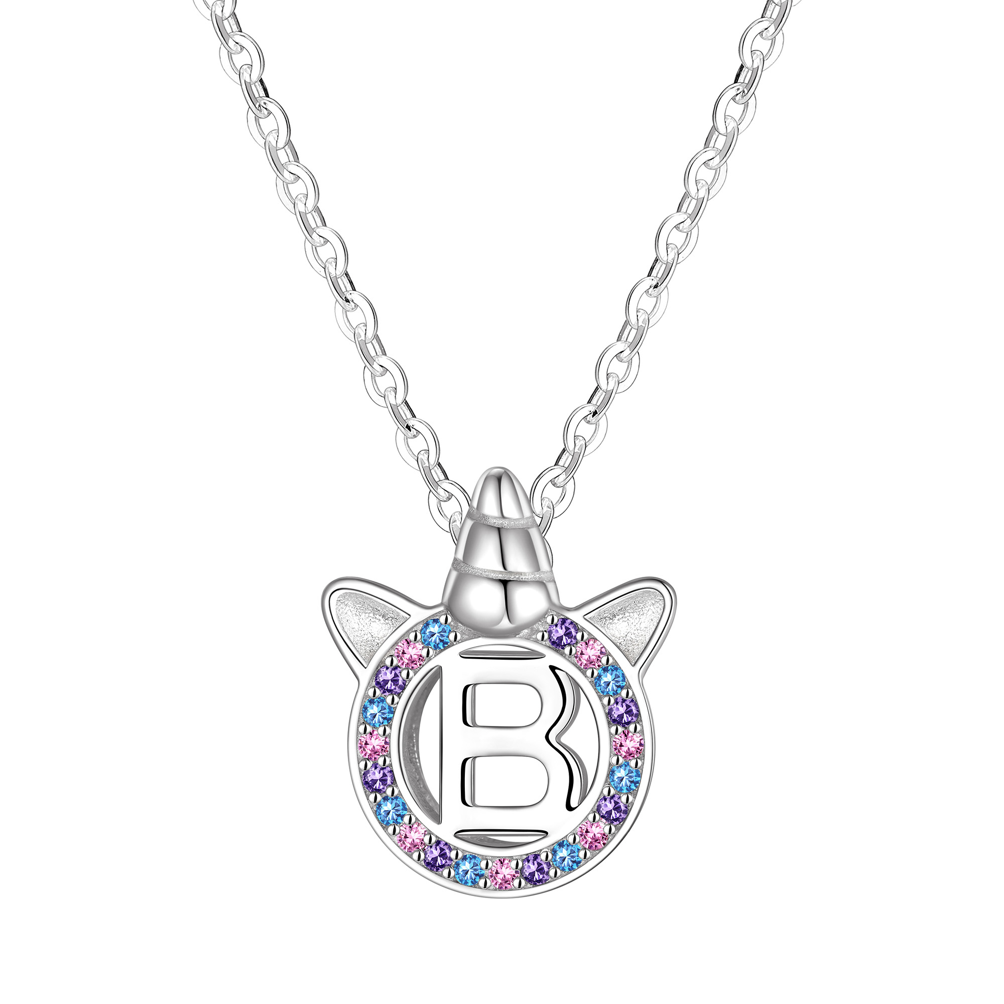 [Copy]Dainty Cubic Zirconia Initial Necklace