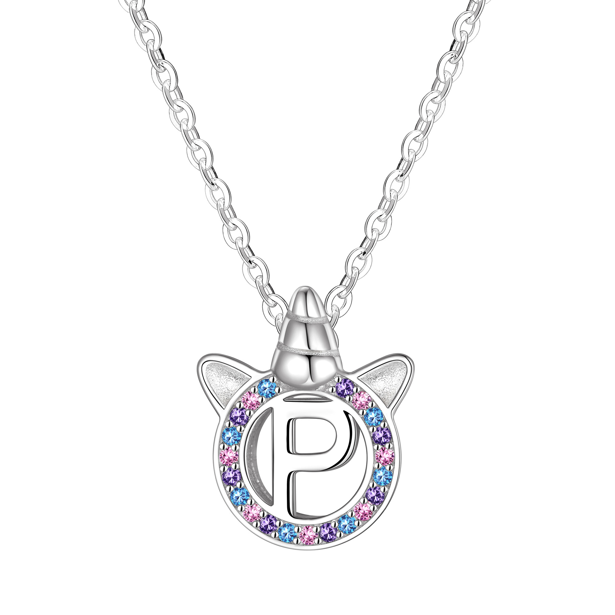 [Copy]Dainty Cubic Zirconia Initial Necklace