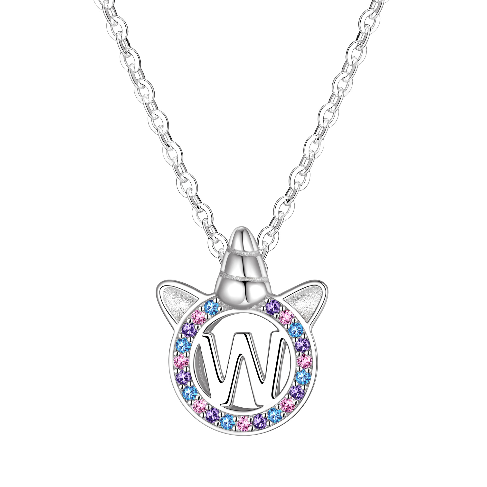 [Copy]Dainty Cubic Zirconia Initial Necklace