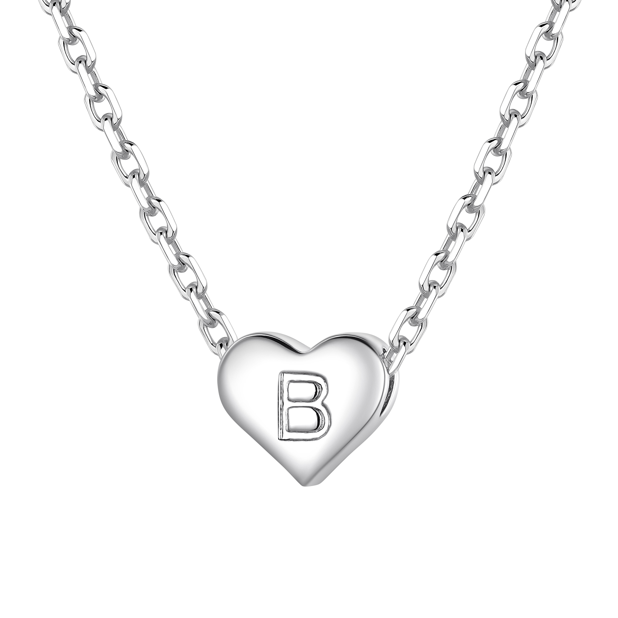 Initial Small Heart Pendant Necklace