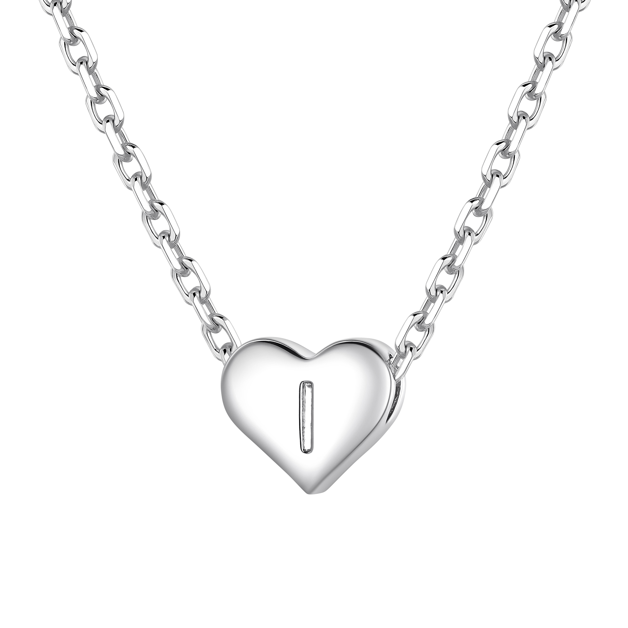 Initial Small Heart Pendant Necklace