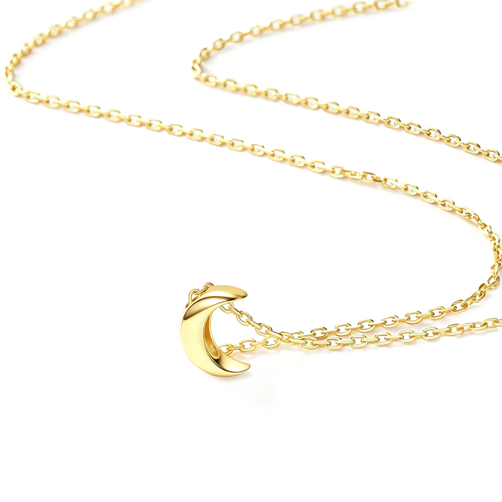 Moon Dainty Pendant Necklace