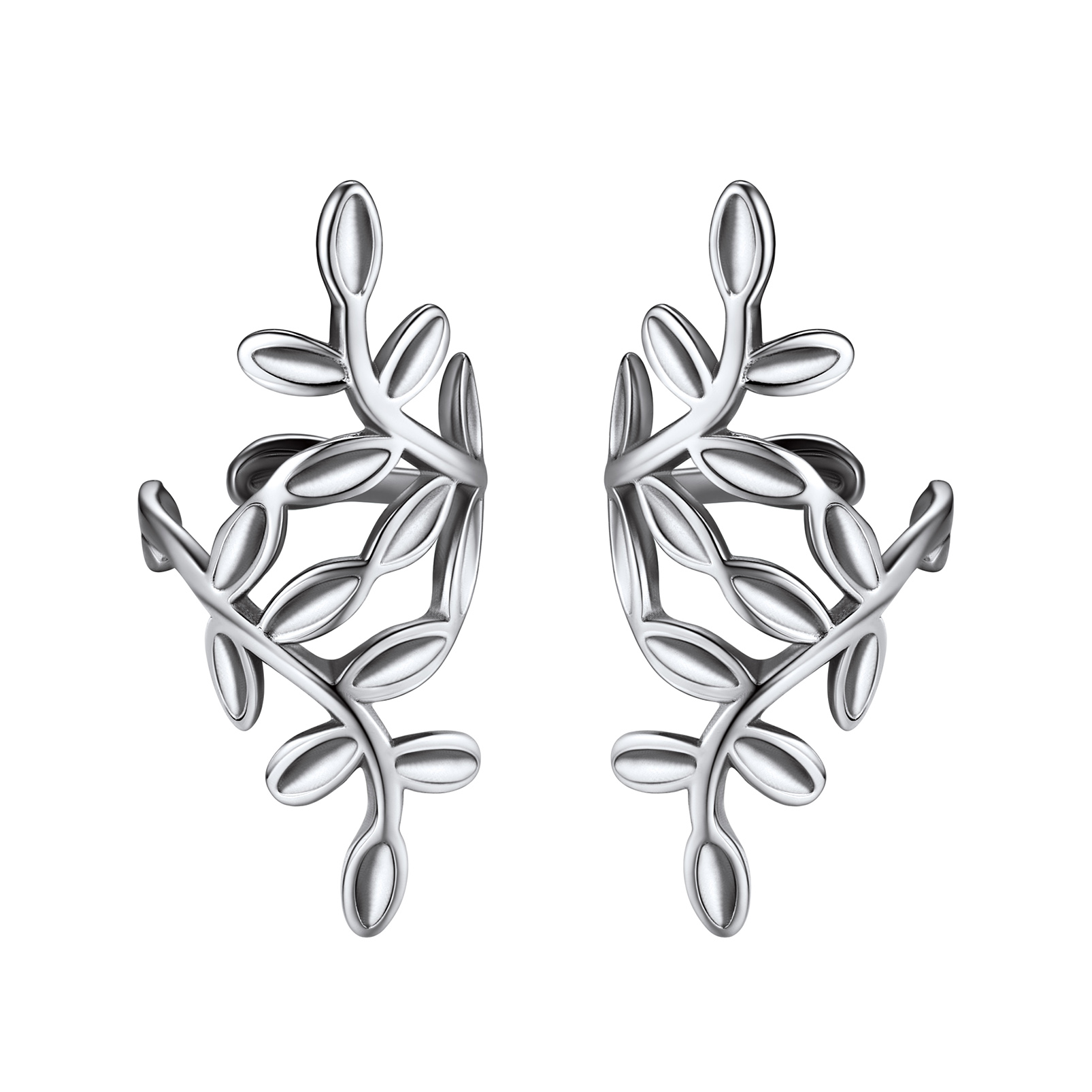 Leaf Non Piercing Clip on Cartilage Cuff Earrings 