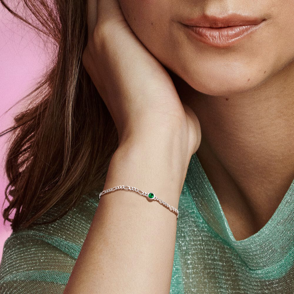 Dainty 3mm Thin Chain Bracelets Adorned Birthstone for Women, Ladies, Mother, Friends, Couples, girlfriend