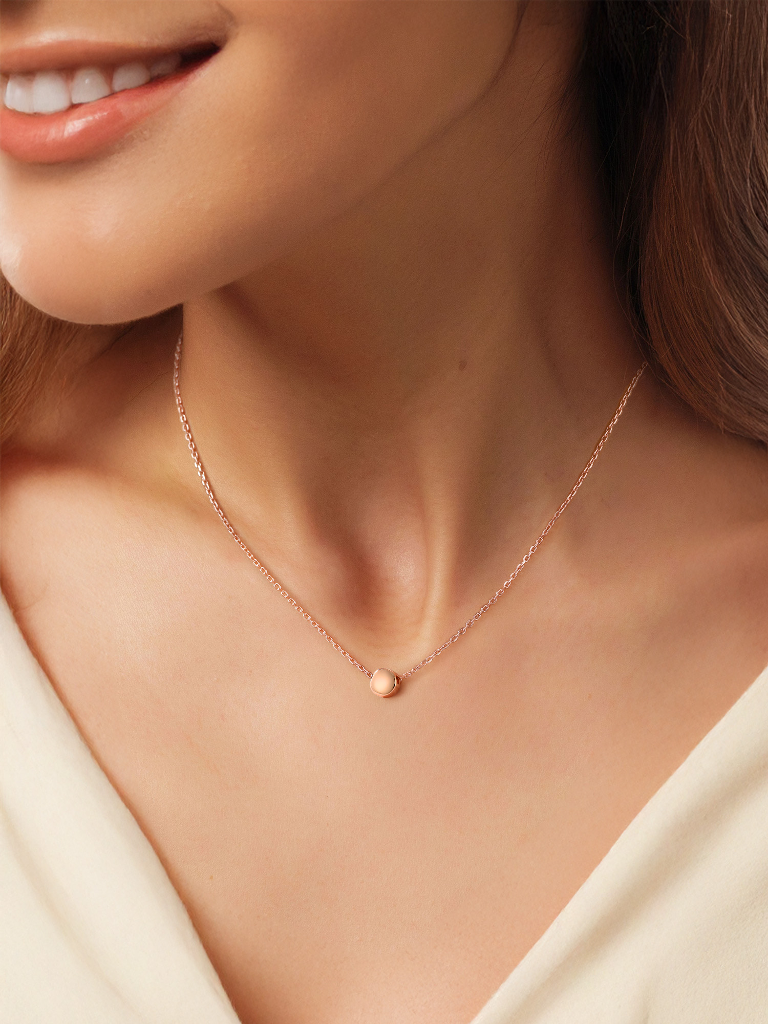 Round Dot Pendant Necklace for Women