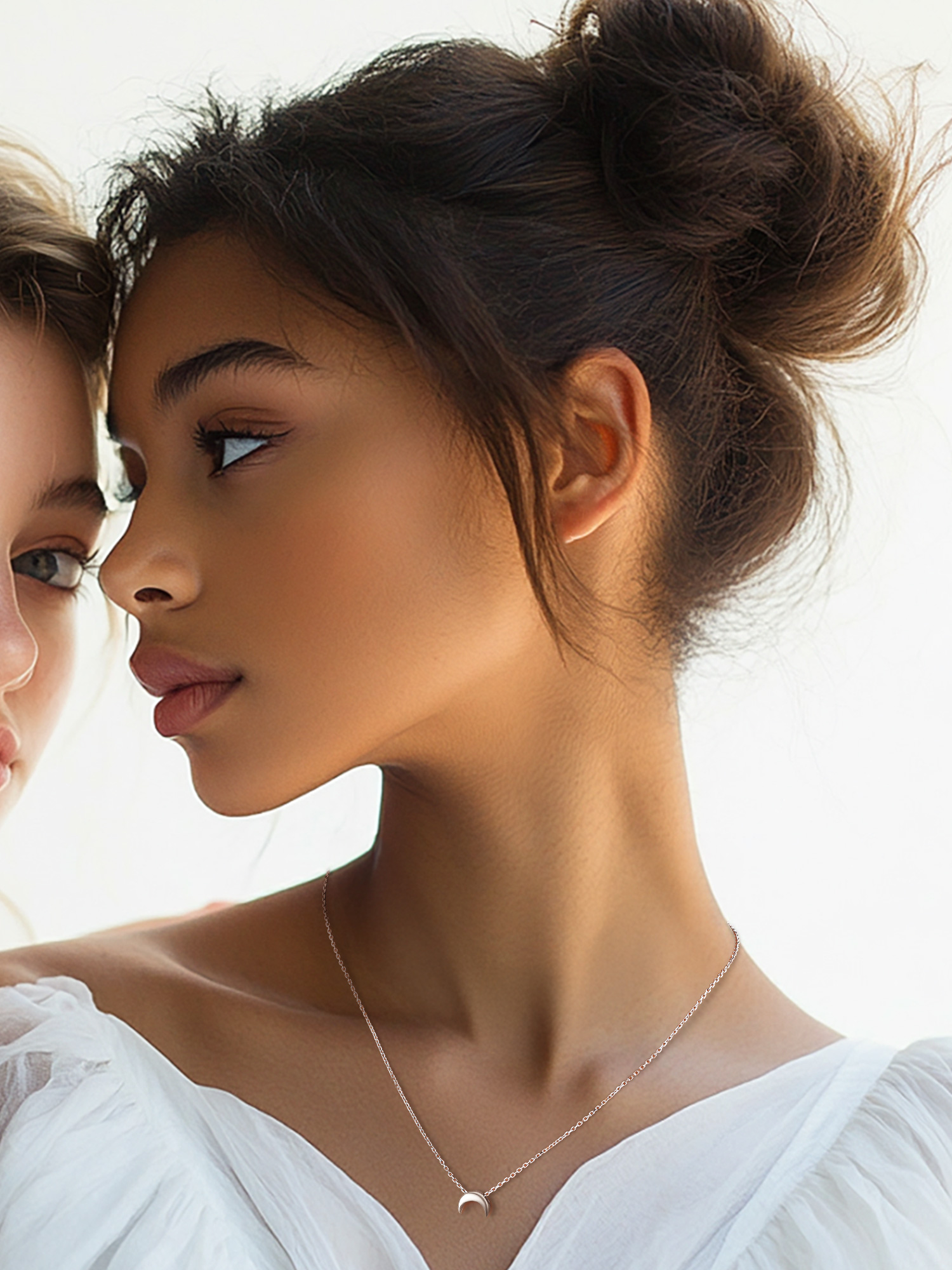 Moon Dainty Pendant Necklace for Women