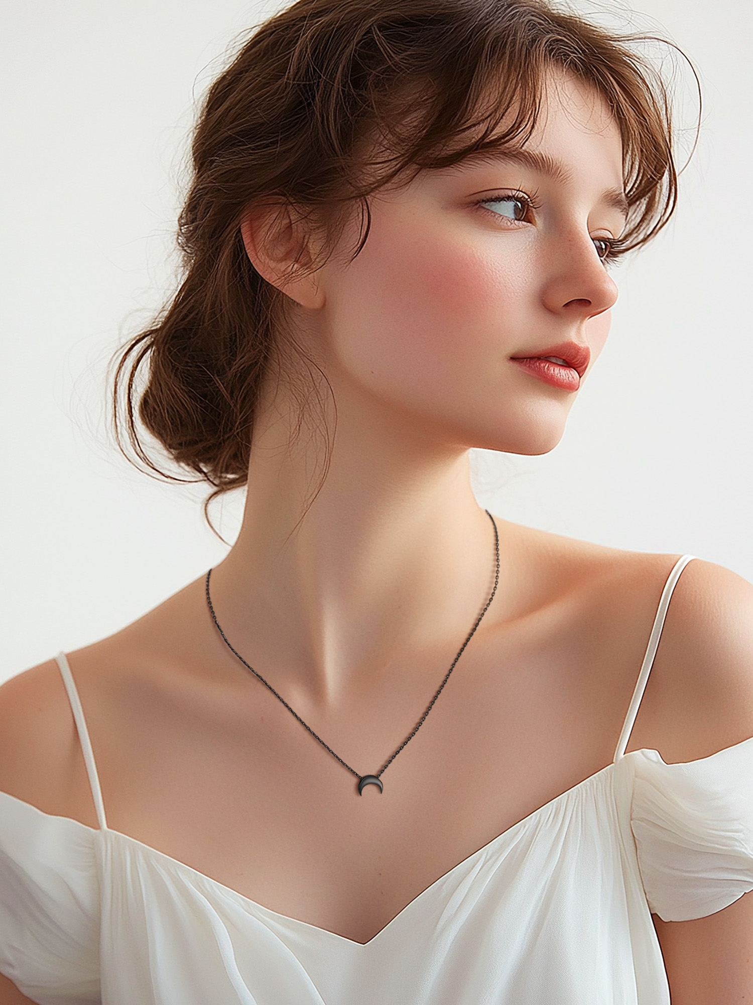 Moon Dainty Pendant Necklace for Women