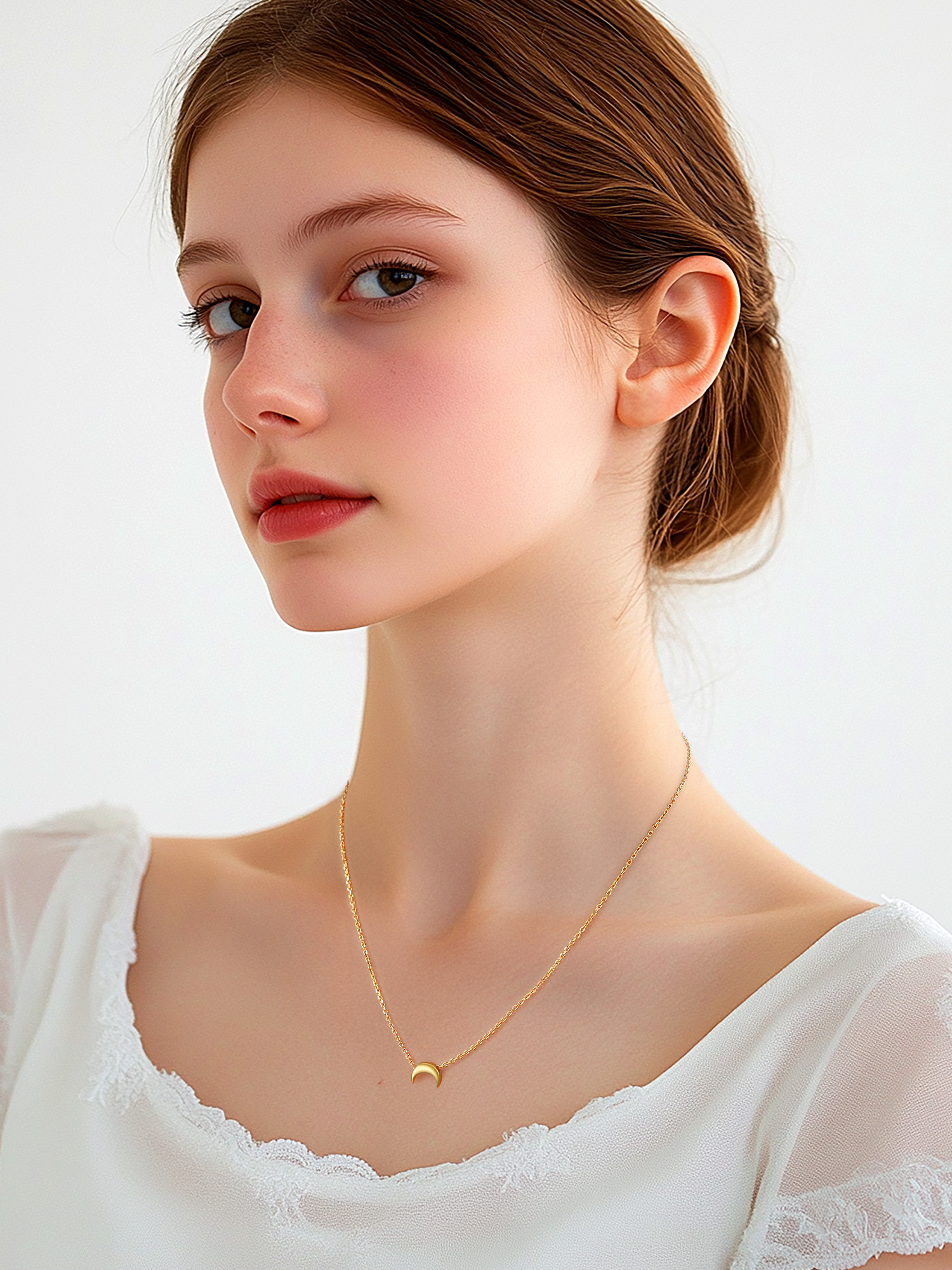 Moon Dainty Pendant Necklace for Women