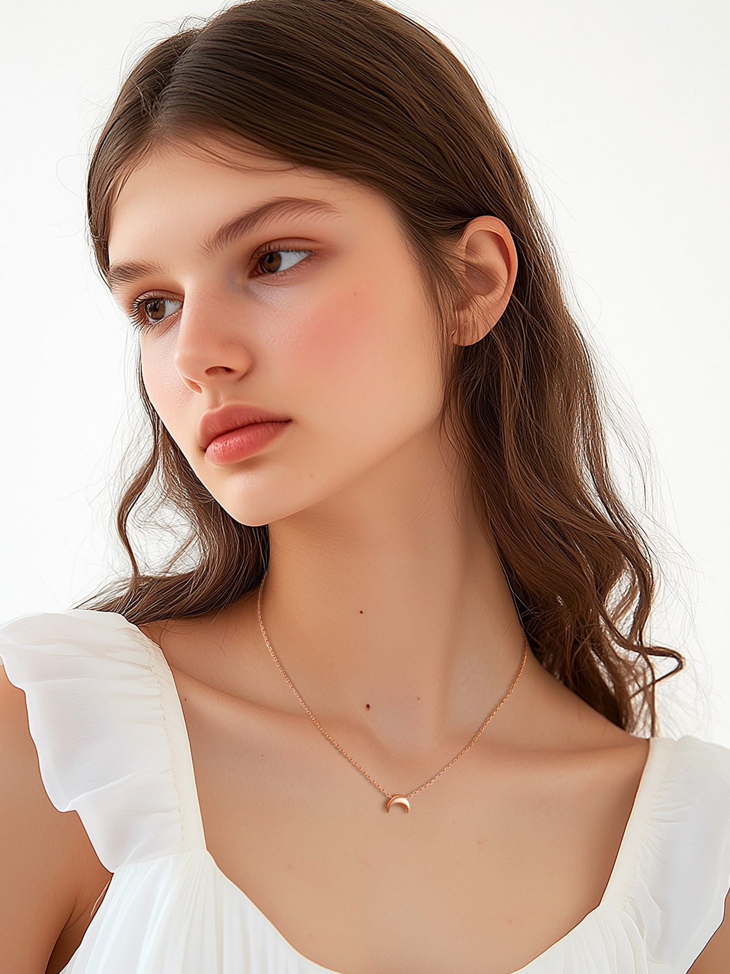 Moon Dainty Pendant Necklace for Women