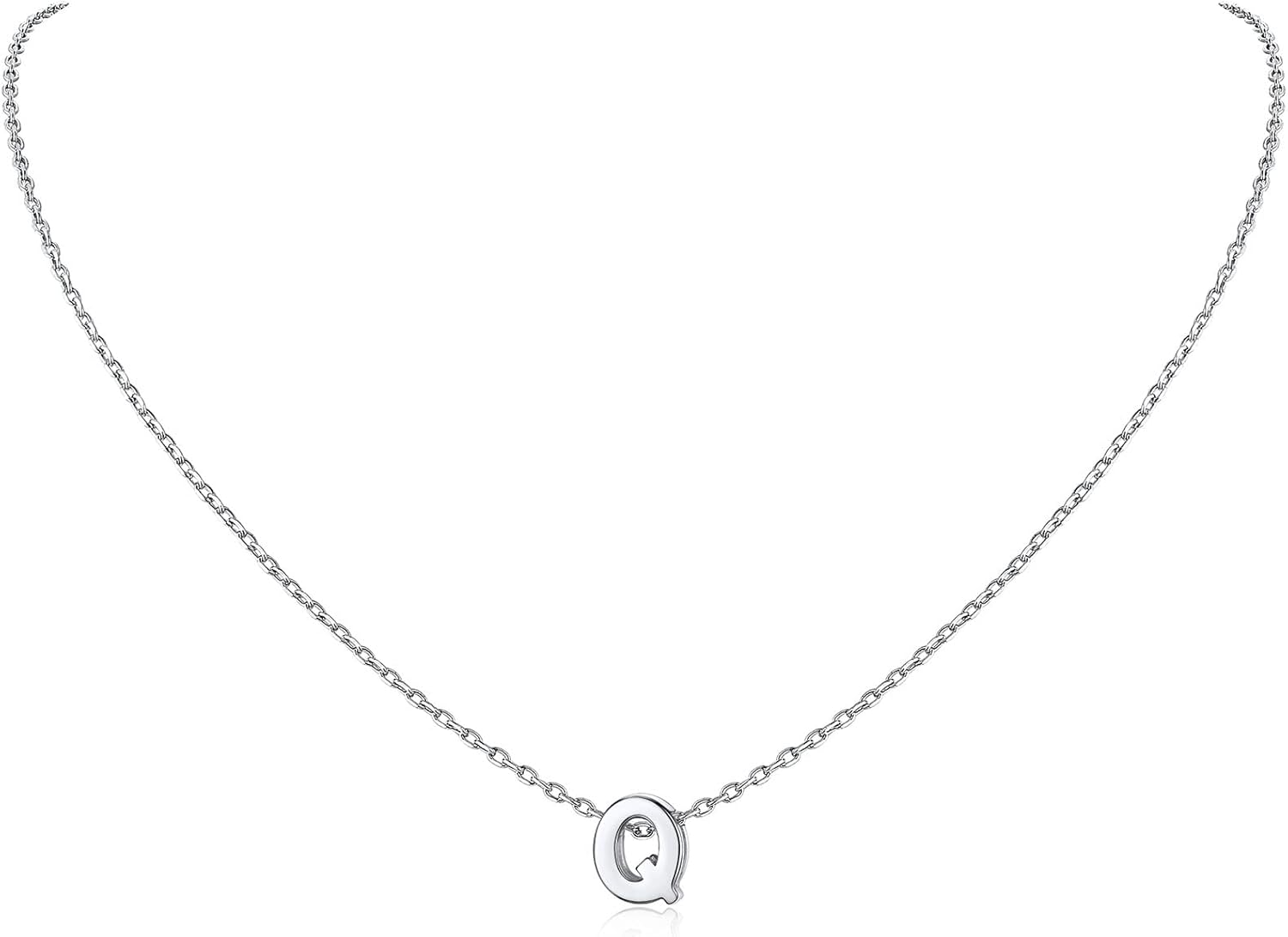 Initial Dainty Necklace for women, silver jewelry, A to Z  jewelry, gift idea