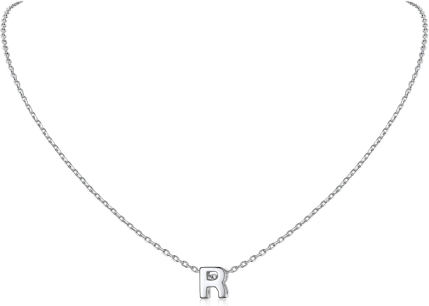 Initial Dainty Necklace for women, silver jewelry, A to Z  jewelry, gift idea