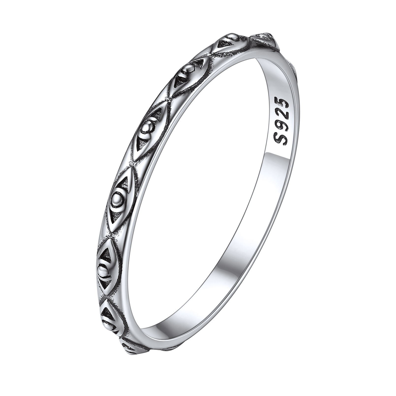 Retro Evil Eye Stacking Rings