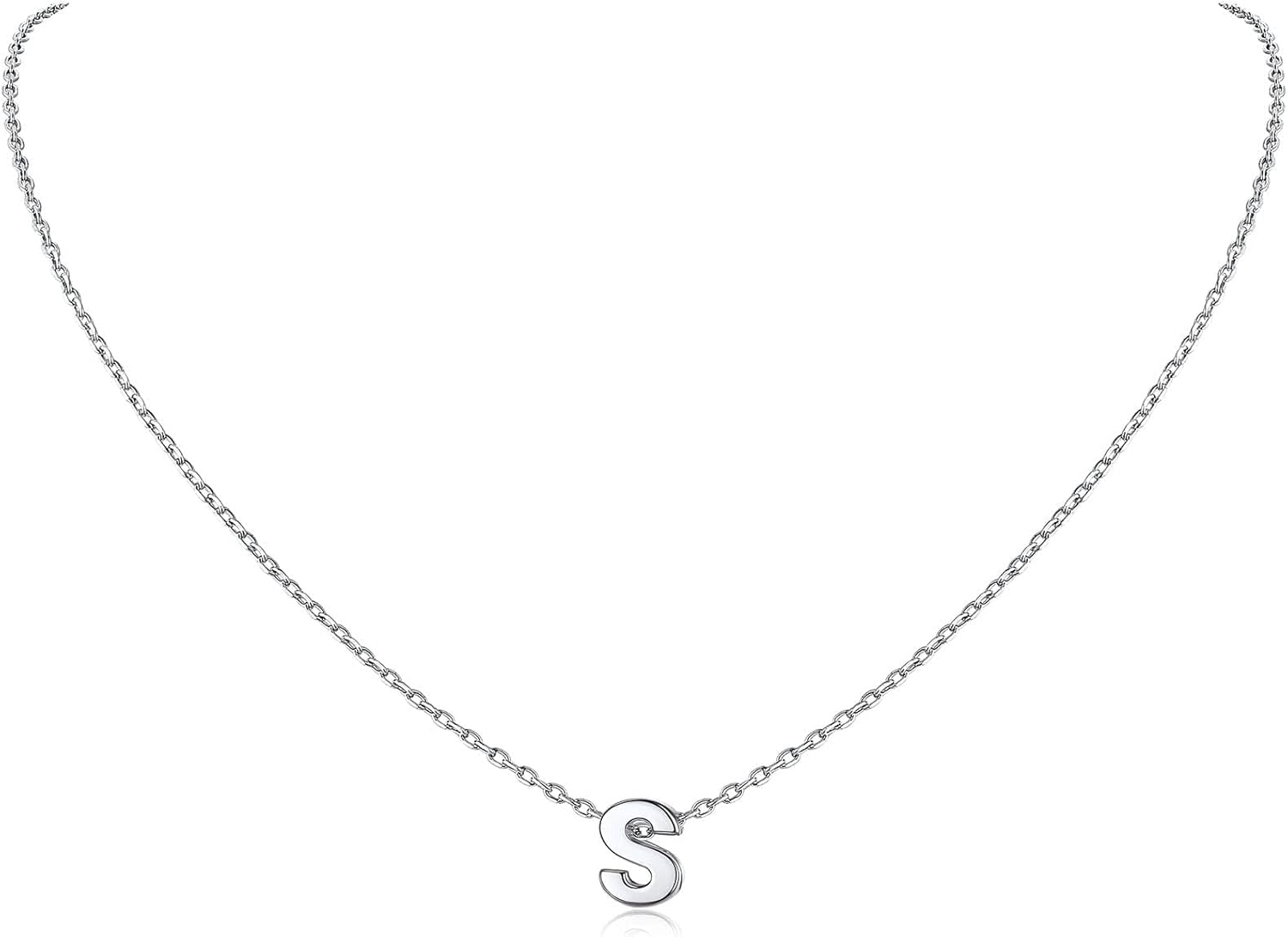 Initial Dainty Necklace for women, silver jewelry, A to Z  jewelry, gift idea