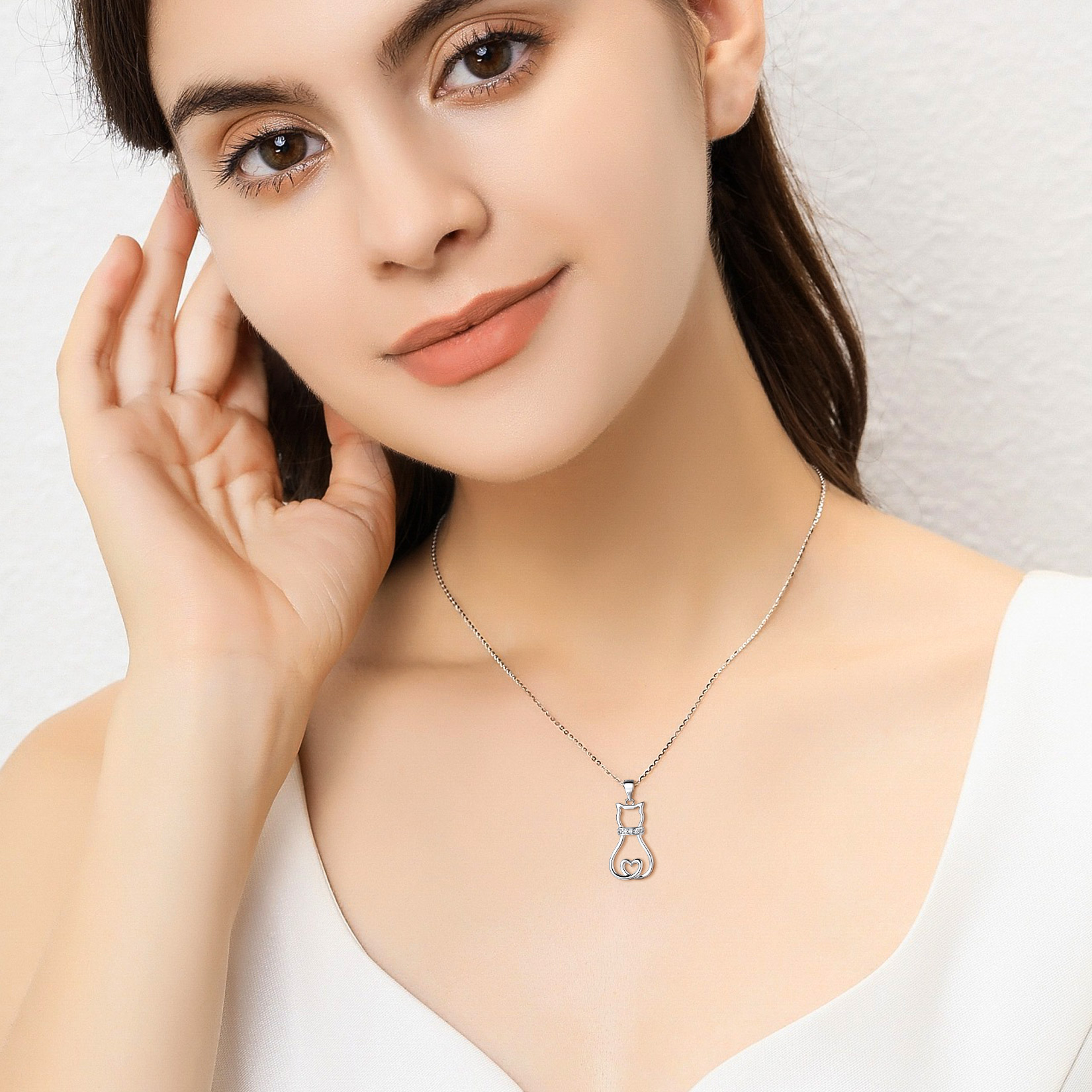 Cat Pendant Necklaces for Cat Lovers for Women