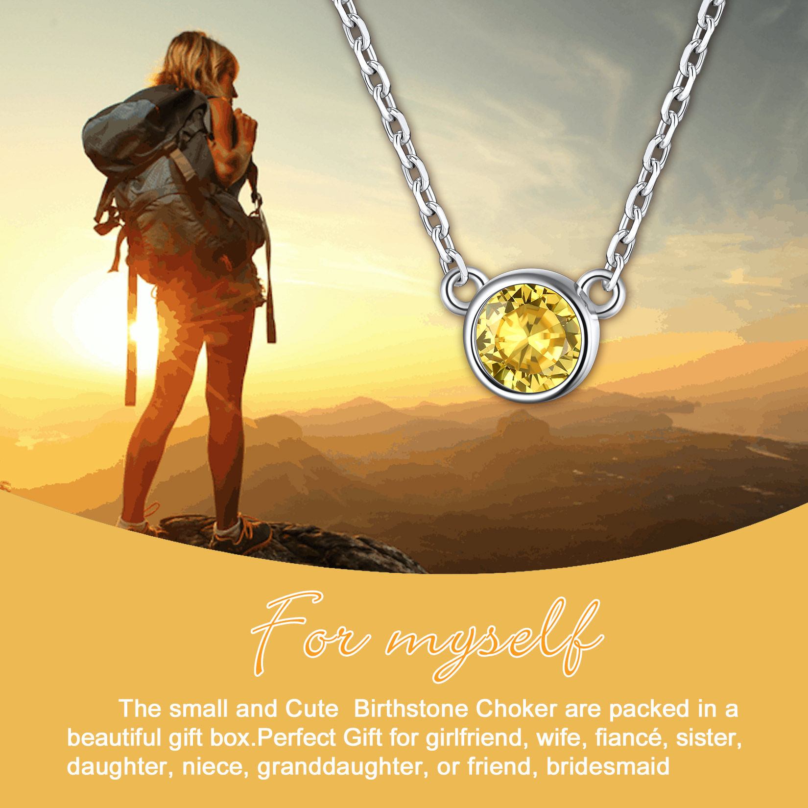 Halo Round Gem Birthstone Necklace, ChicSilver Jewelry gift Package, memorial gift