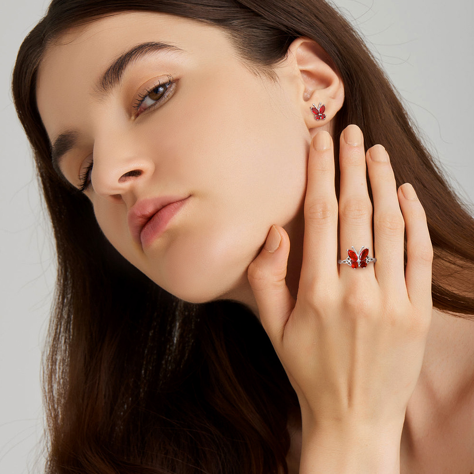 Adjustable Celtic knot Cubic Zirconia Birthstone Butterfly Ring for Women, Ladies, Couples, girlfriend, wife