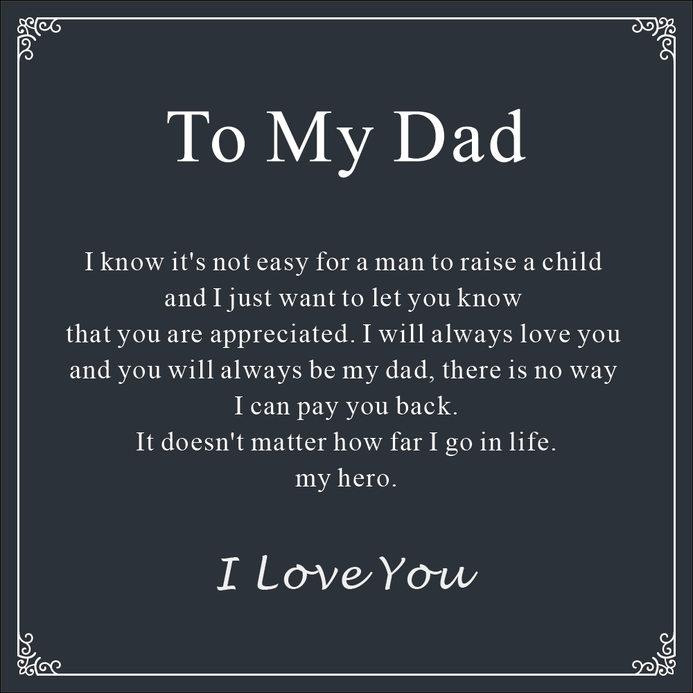 To My Dad