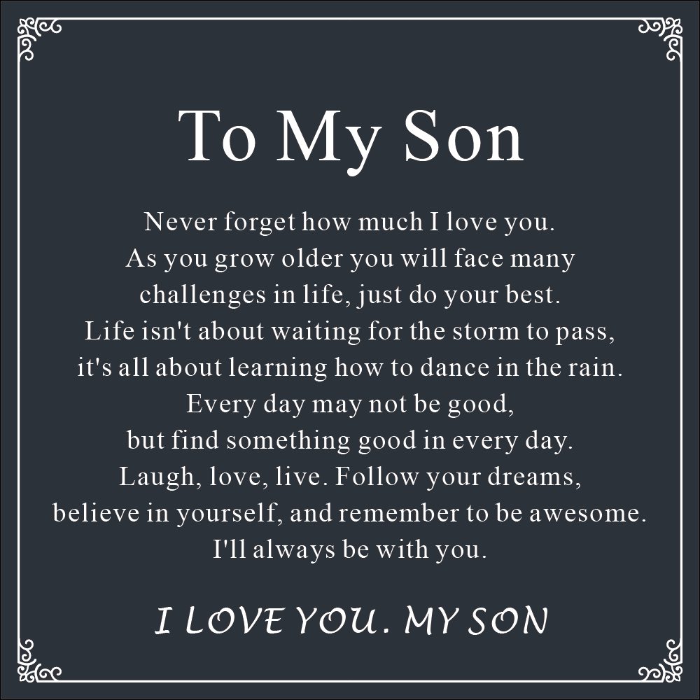 To My Son