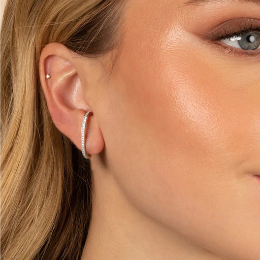 Sterling Silver C-Shape Studs Earrings Stud Earrings for Her