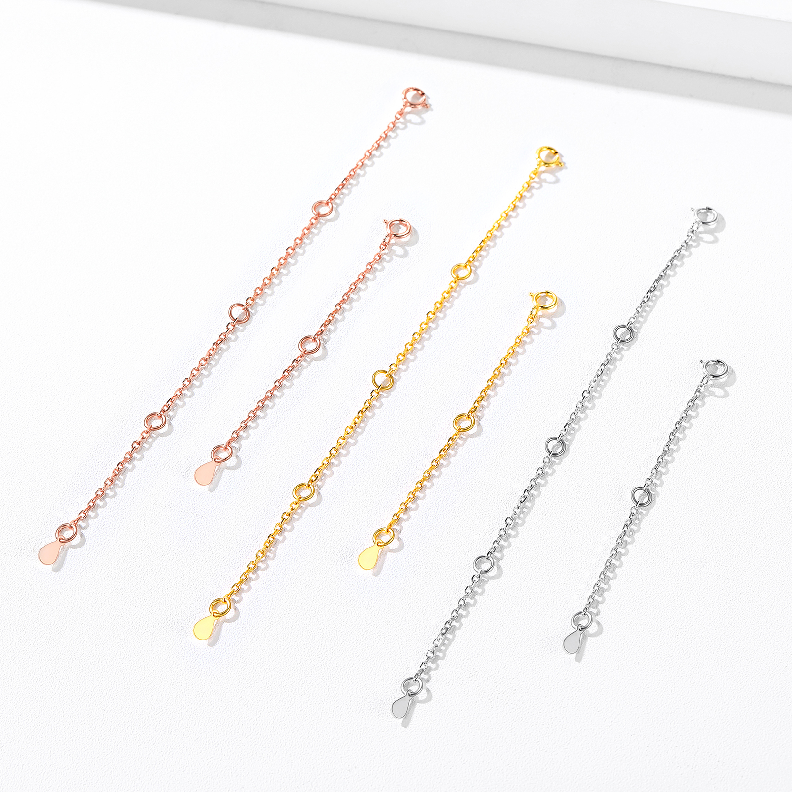 Sterling Silver Chain Extender 2"&4" For Women