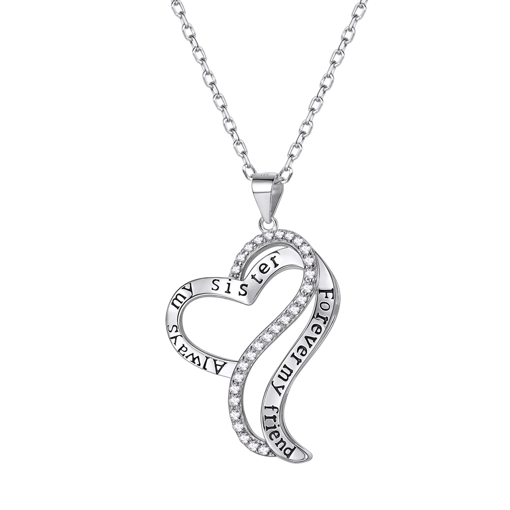 Sterling Silver Heart Pendant Necklace for Her