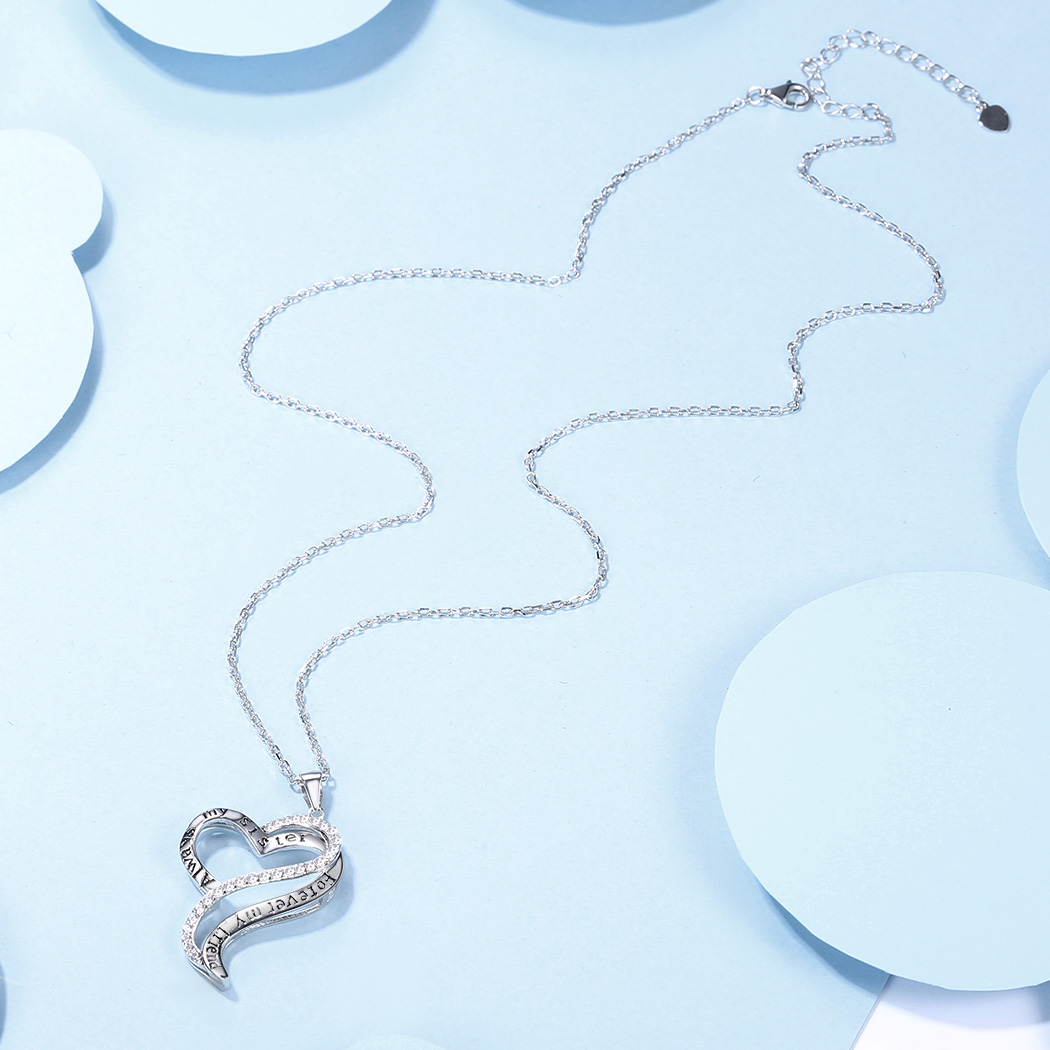 Sterling Silver Heart Pendant Necklace for Her