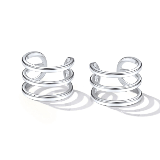 Sterling Silver Minimalist Clip On Earrings for Women